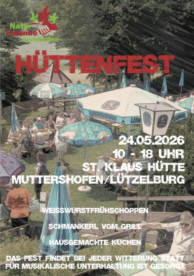 Am Pfingstssontag untermalen wir das Sommerfest der Naturfreunde Gersthofen